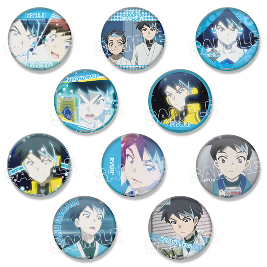 新幹線変形ロボ シンカリオン 推しキャラトレーディング缶バッジ リュウジ アニまるっ