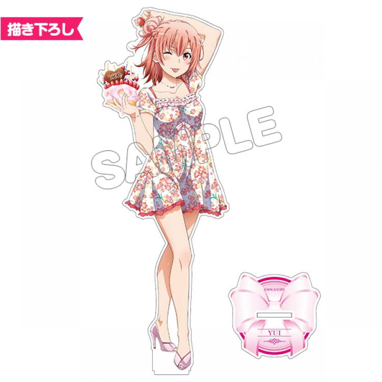 描き下ろしアクリルフィギュアL／由比ヶ浜結衣／お花柄／やはり俺の 