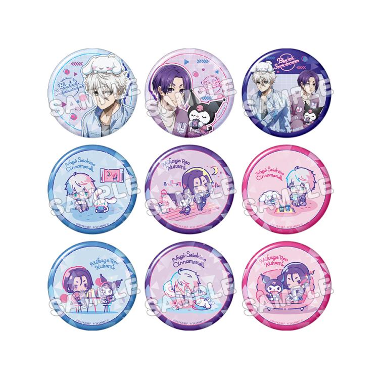 【スーパーセール】 トレーディングホログラム缶バッジ(全9柄)／BOX販売／ブルー ピンズ・ピンバッジ・缶バッジ