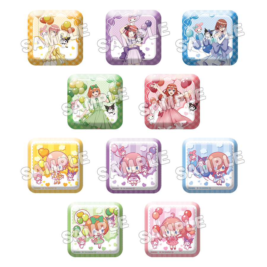 トレーディングスクエア缶バッジ(全10柄)／SET／「五等分の花嫁