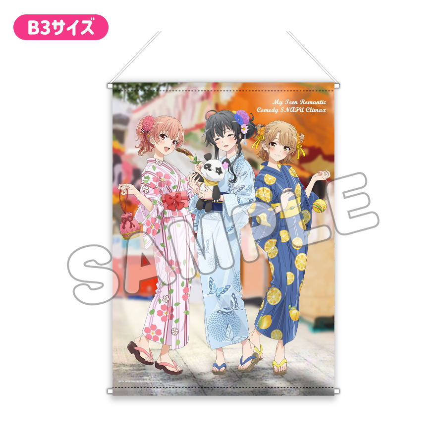 全身イラストをお楽しみになりたいお客様にはヒロイン３人が揃ったタペストリーがおすすめです！