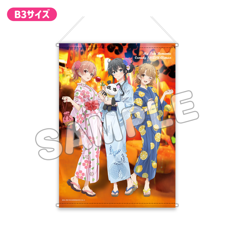 全身イラストをお楽しみになりたいお客様にはヒロイン３人が揃ったタペストリーがおすすめです！