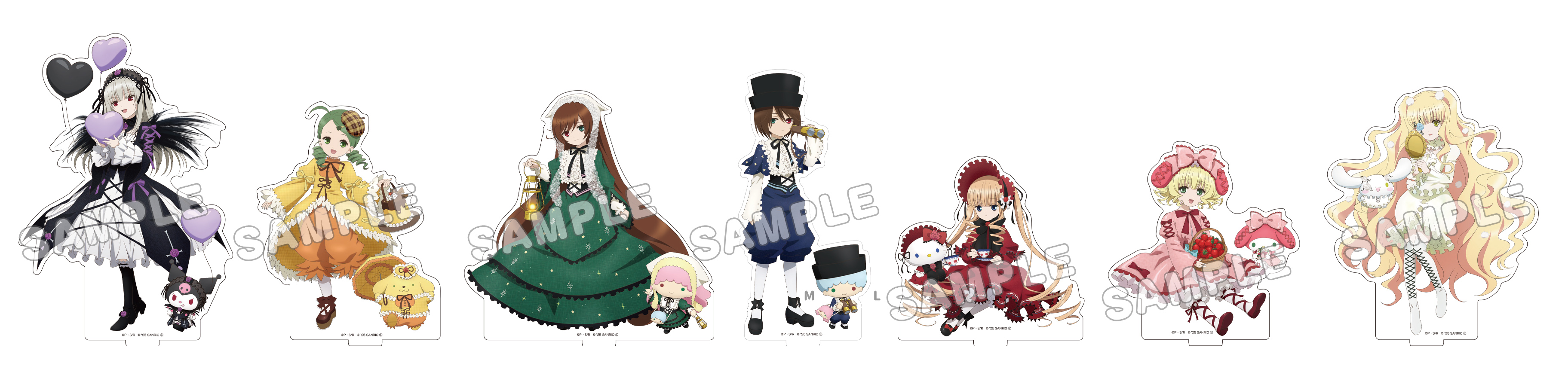 ドール＆サンリオキャラクターたちの身長差も再現しておりますので、全種並べて楽しむのもオススメです！