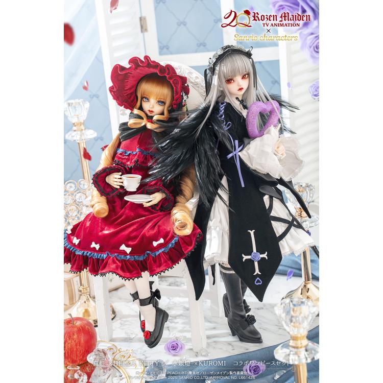 ローゼンメイデン×サンリオ ドール衣装 コラボワンピース 水銀燈 クロミ ドールコラボワンピ／水銀燈×クロミ／ローゼンメイデン×サンリオ